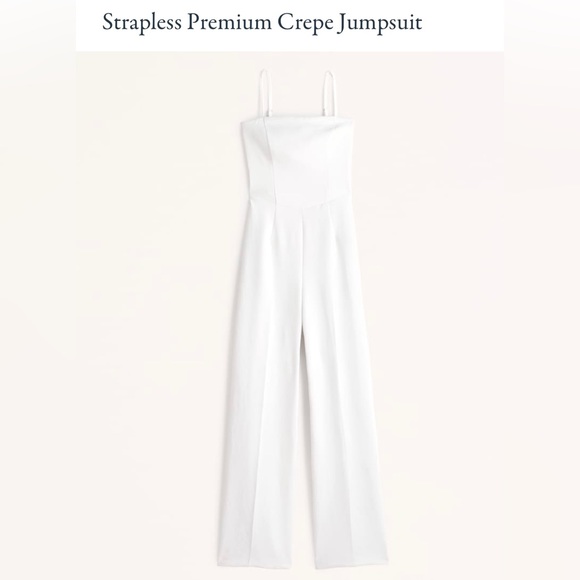 Brand new White Abercrombie Jumpsuit - Size: Small Tall NWT - Picture 2 of 3